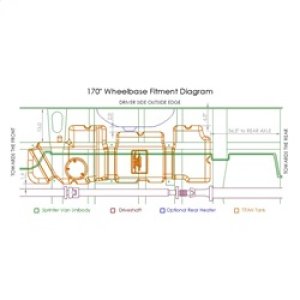 Dodge Sprinter Van Mid-Ship Fuel Tank - Titan Fuel Tanks - XXL Mid-Ship, 46 Gallon - `07-`18